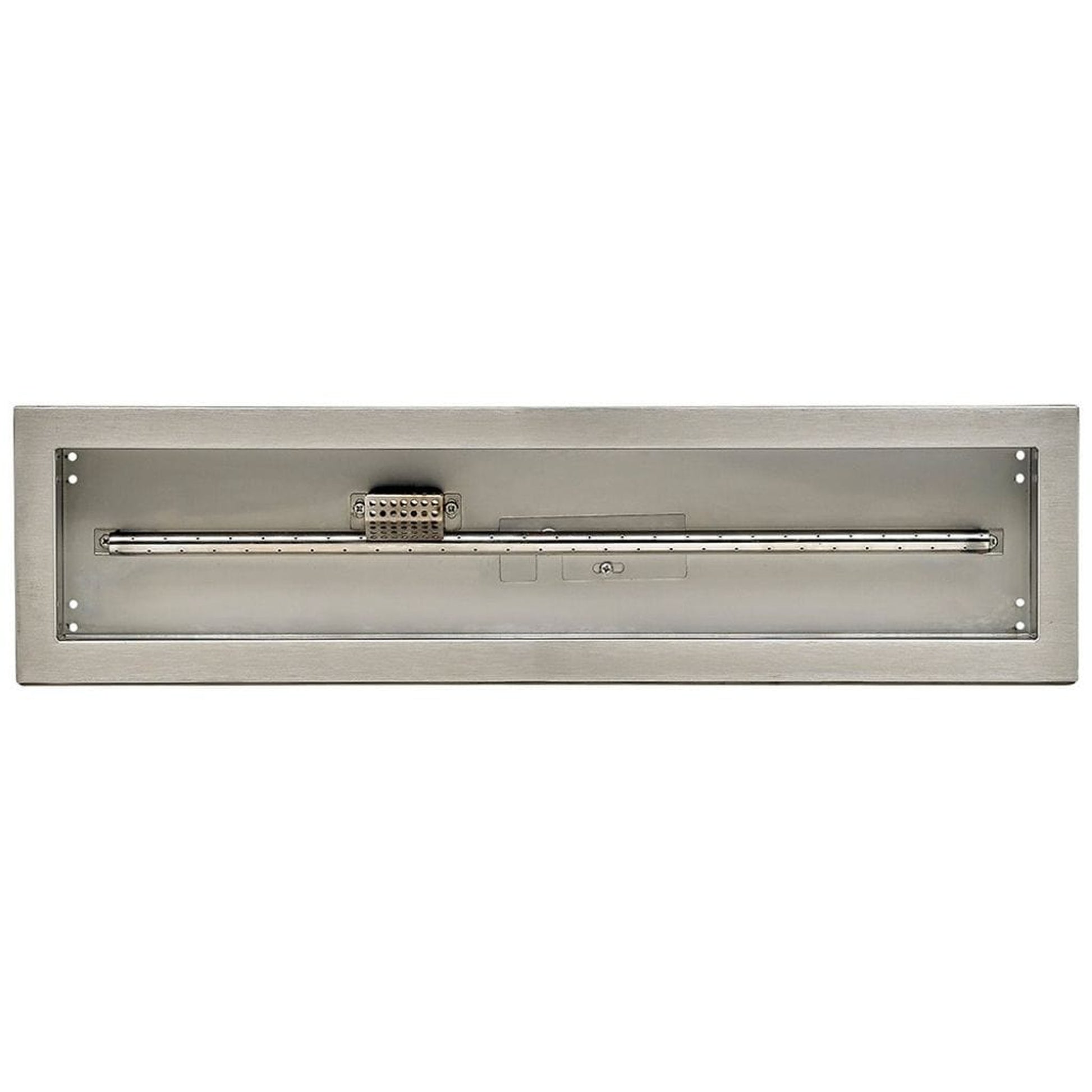 American Fireglass Stainless Steel Linear Drop-in Fire Pit Pan With Electric Ignition System kit, CSA Certified