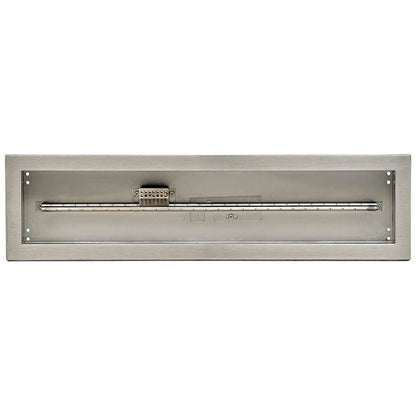 American Fireglass Stainless Steel Linear Drop-in Fire Pit Pan With Electric Ignition System kit, CSA Certified