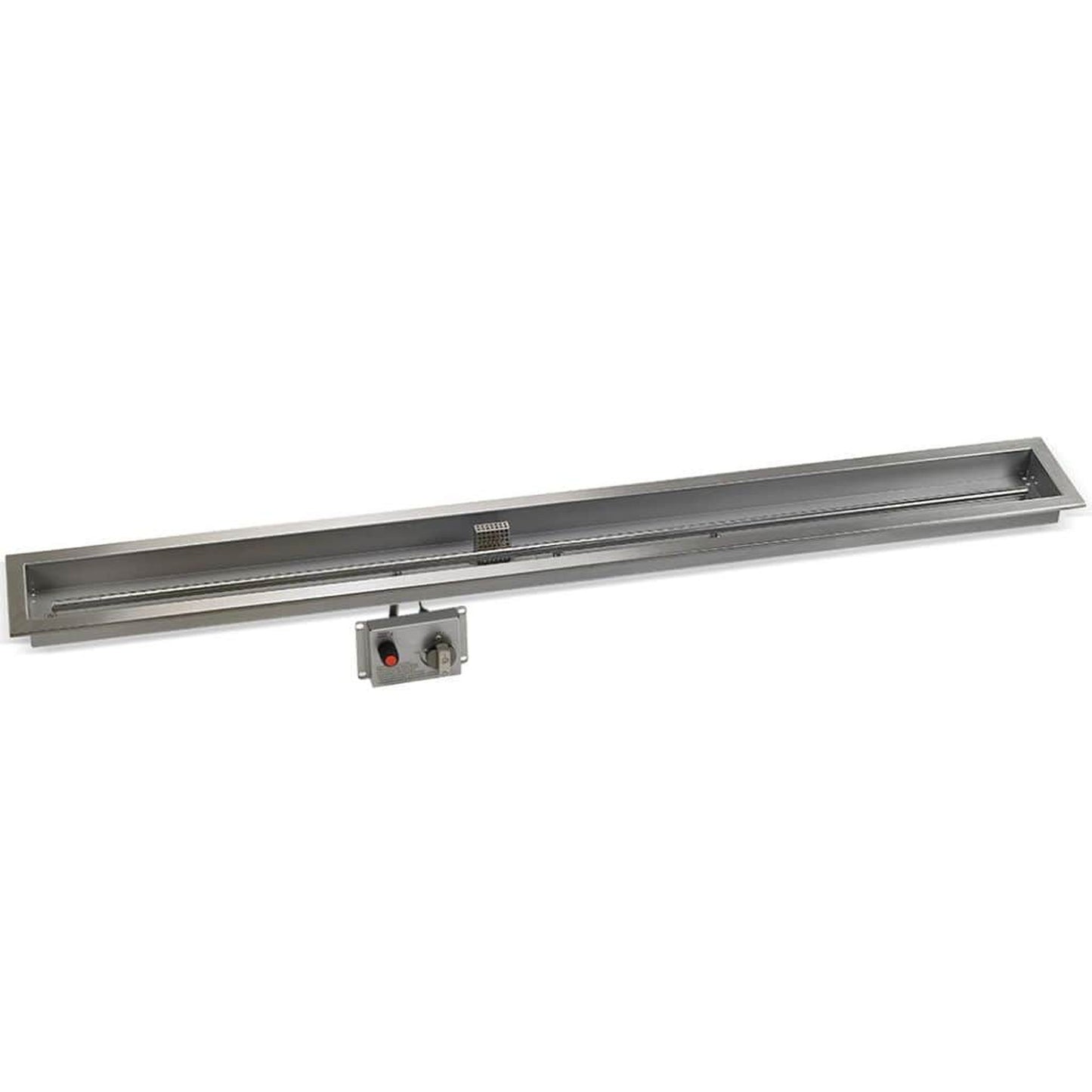 American Fireglass Stainless Steel Linear Drop-in Fire Pit Pan With Electric Ignition System kit, CSA Certified