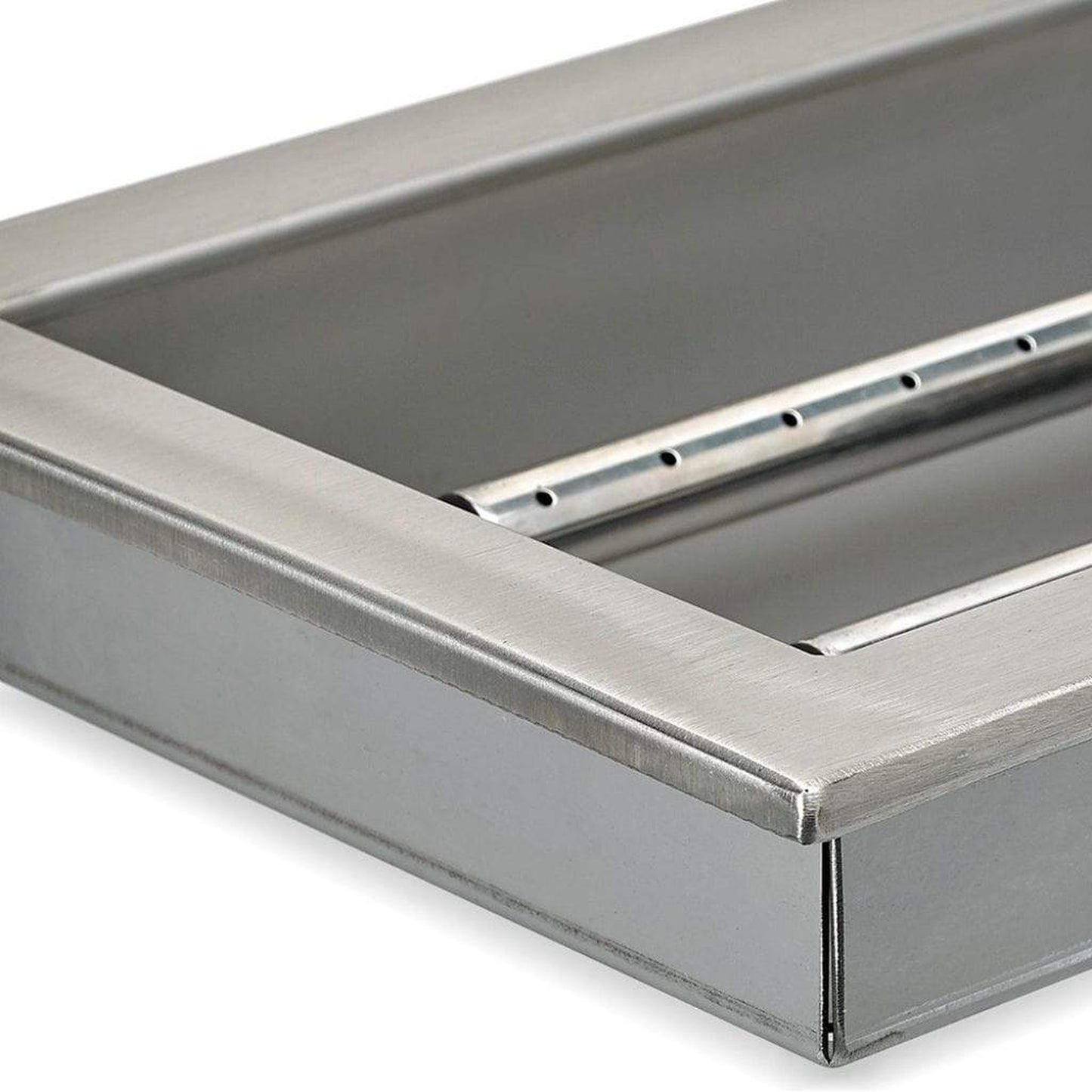 American Fireglass Stainless Steel Linear Drop-in Fire Pit Pan With Electric Ignition System kit, CSA Certified