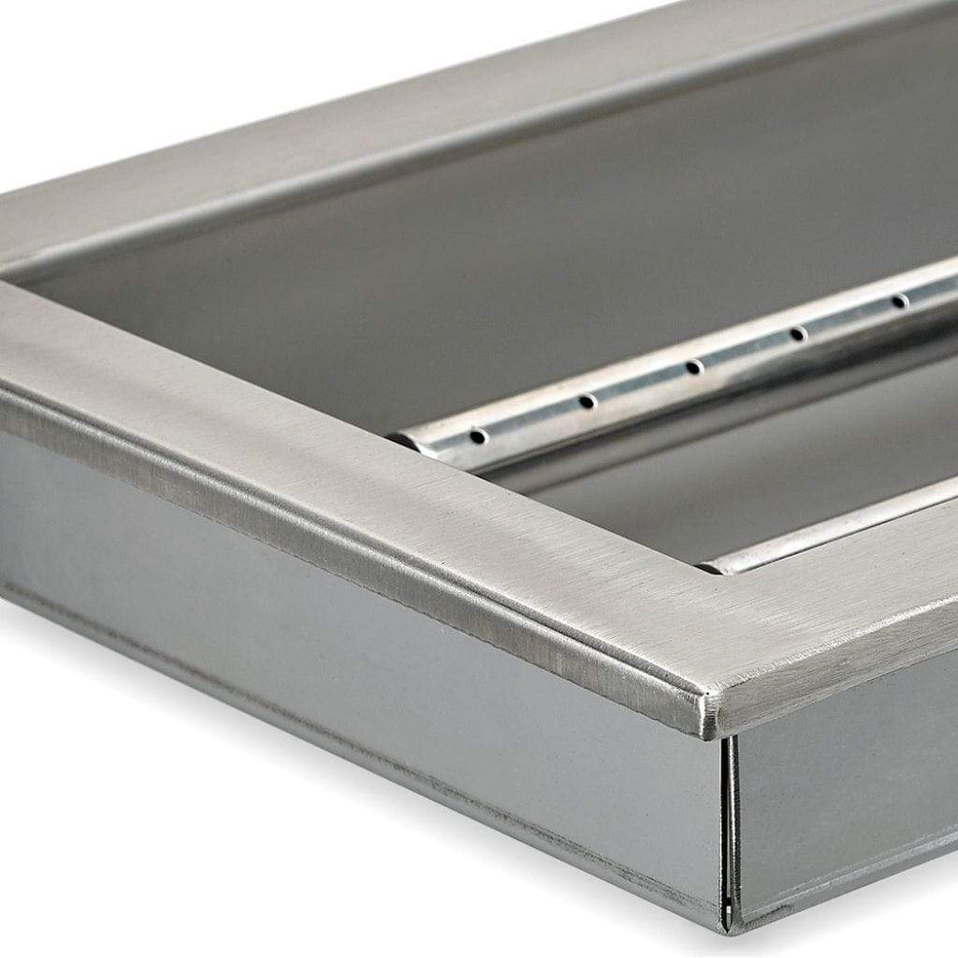 American Fireglass Stainless Steel Linear Drop-in Fire Pit Pan With Electric Ignition System kit, CSA Certified