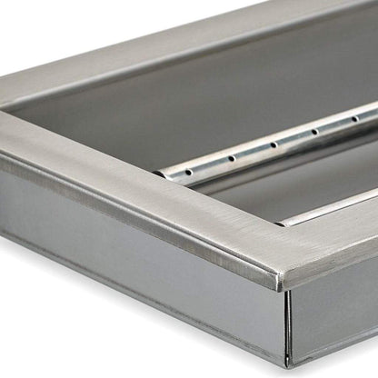 American Fireglass Stainless Steel Linear Drop-in Fire Pit Pan With Electric Ignition System kit, CSA Certified