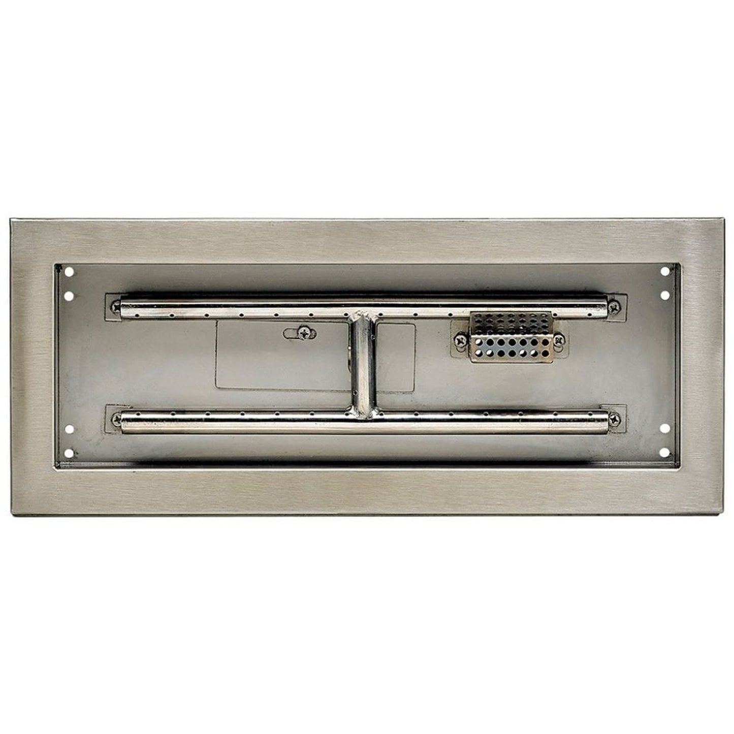 American Fireglass Stainless Steel Rectangular Drop-in Fire Pit Pan With Electric Ignition System kit, CSA Certified