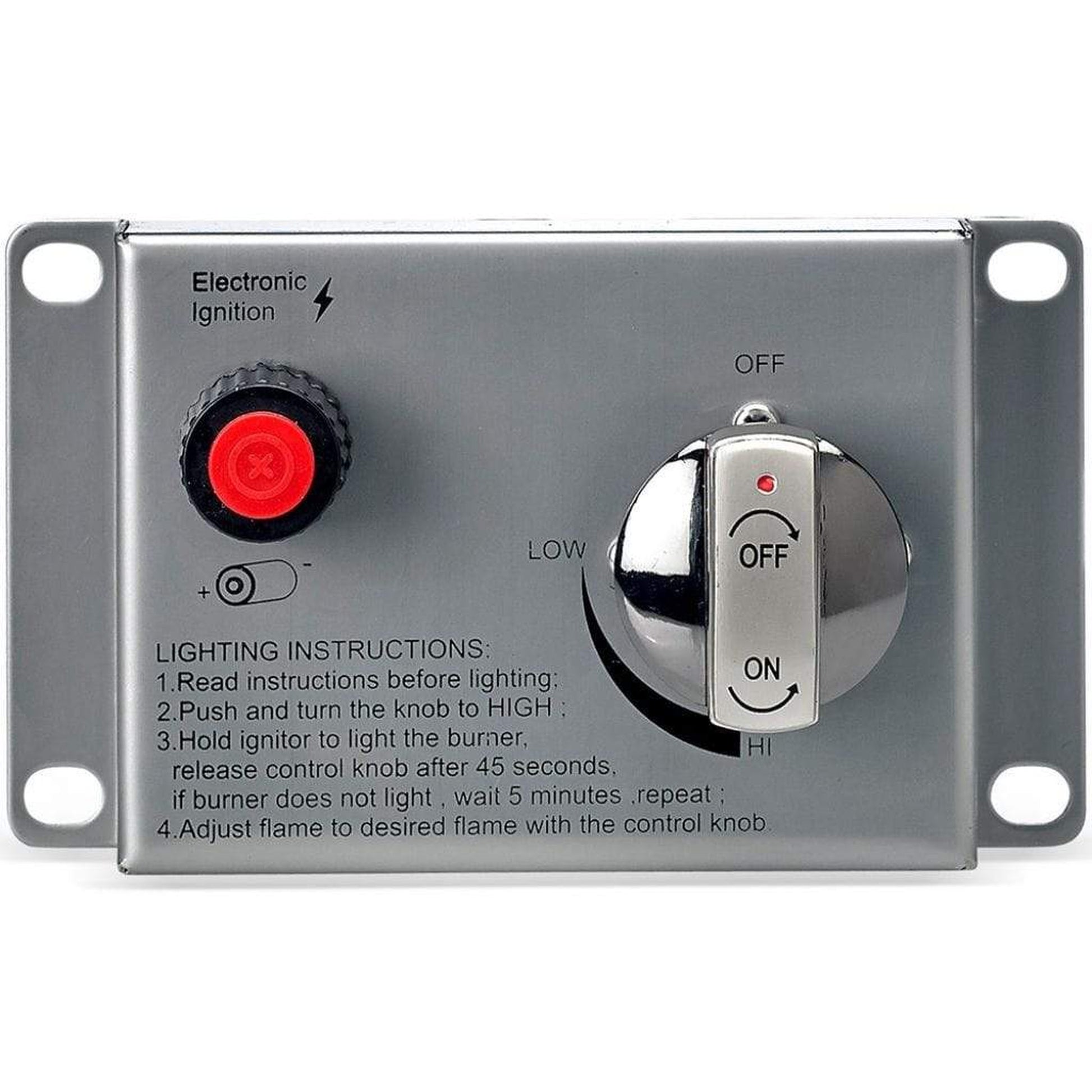 American Fireglass Stainless Steel Rectangular Drop-in Fire Pit Pan With Electric Ignition System kit, CSA Certified