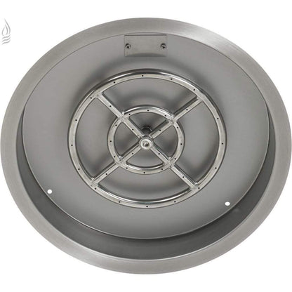 American Fireglass Stainless Steel Round Drop-In Pan With Ring Burner