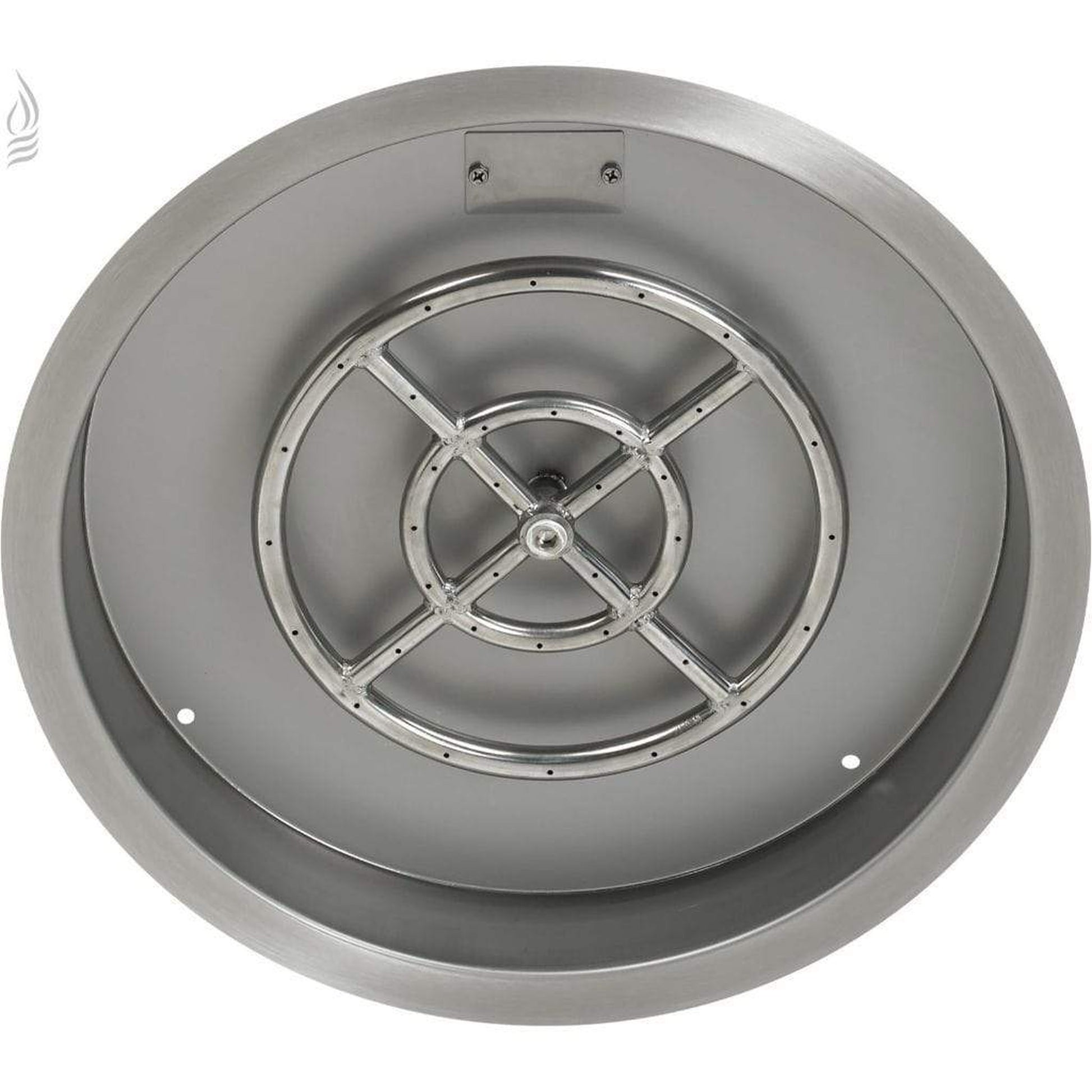 American Fireglass Stainless Steel Round Drop-In Pan With Ring Burner