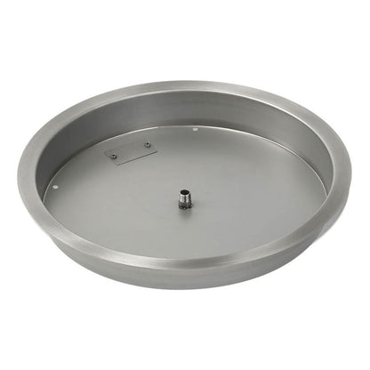 American Fireglass Stainless Steel Round Drop-In Pan With Ring Burner