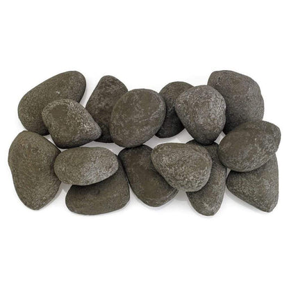 American Fireglass Thunder Gray Lite Stones Set - 15 Stone Set