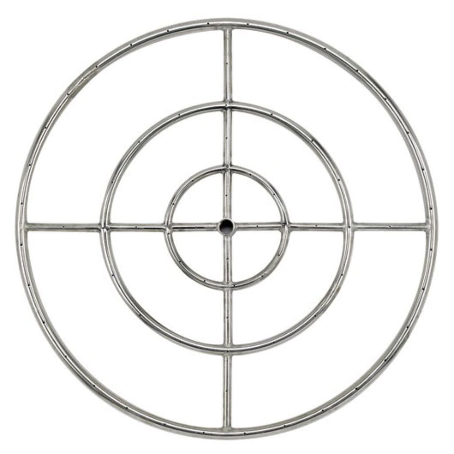 American Fireglass Triple-Ring Stainless Steel Burner with a 3/4" Inlet