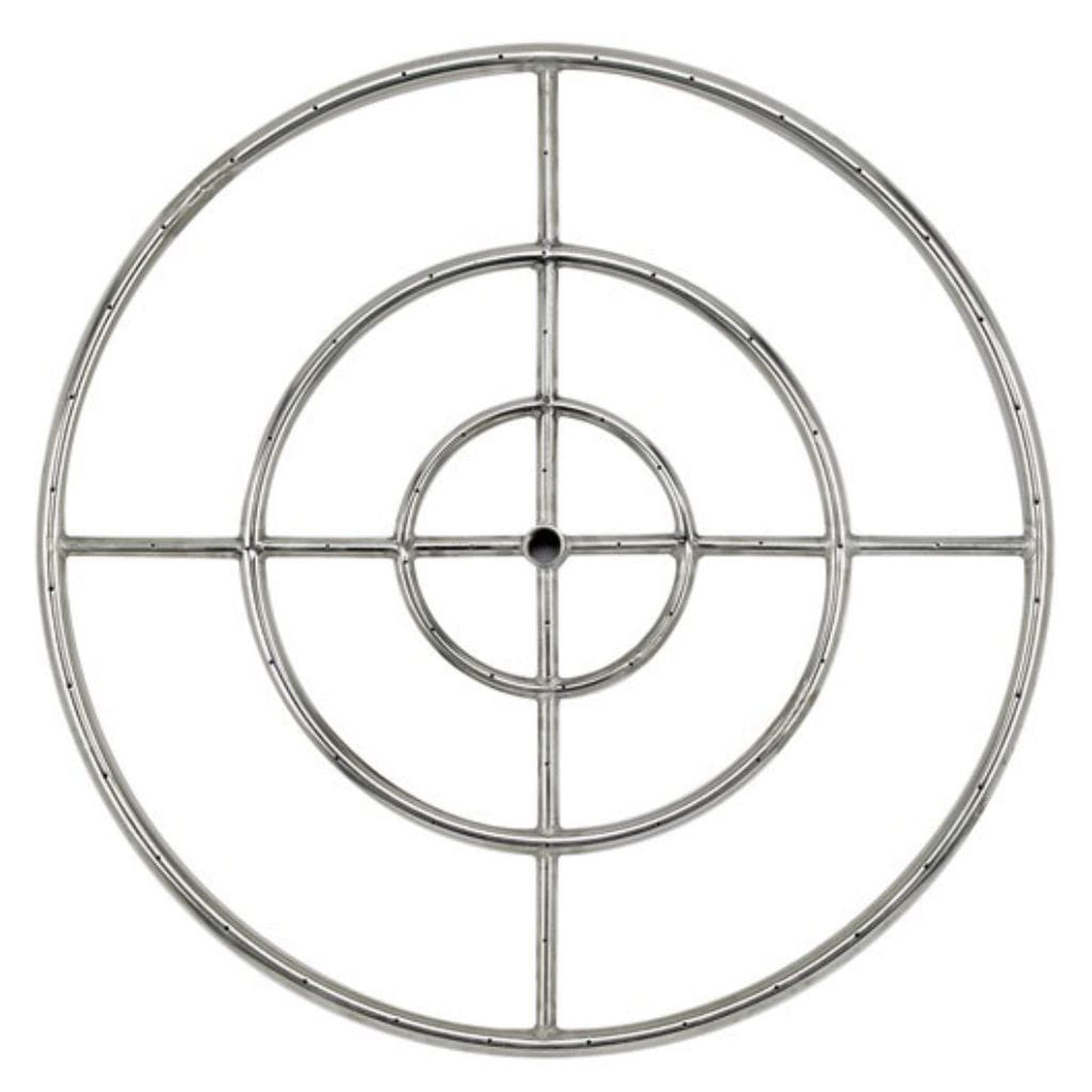 American Fireglass Triple-Ring Stainless Steel Burner with a 3/4" Inlet