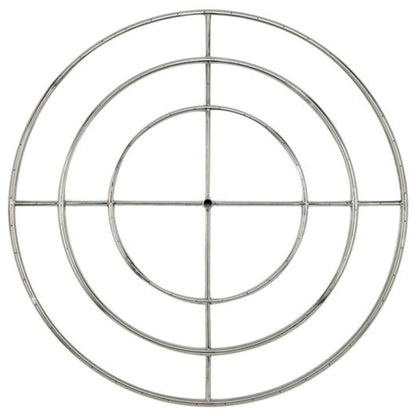 American Fireglass Triple-Ring Stainless Steel Burner with a 3/4" Inlet