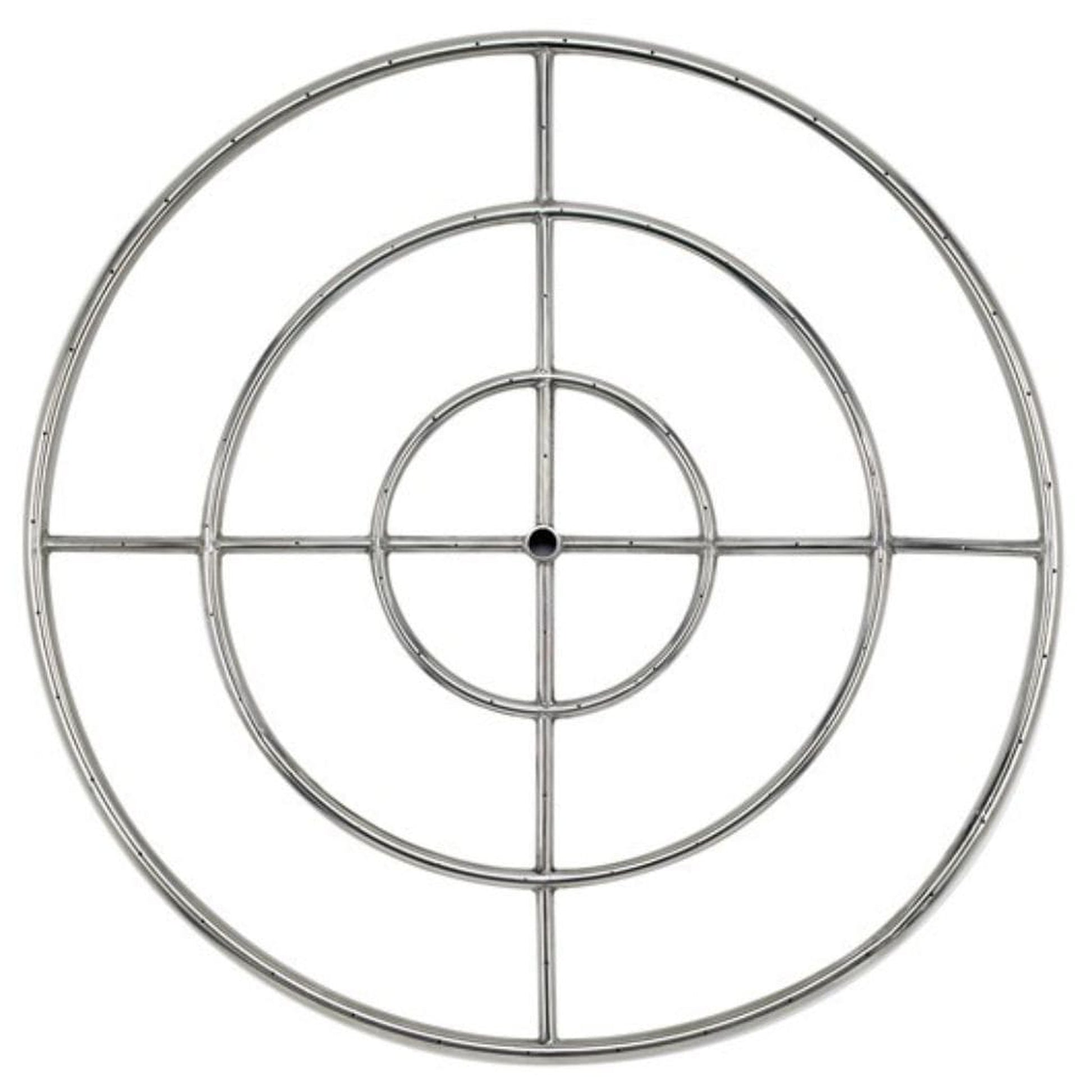 American Fireglass Triple-Ring Stainless Steel Burner with a 3/4" Inlet