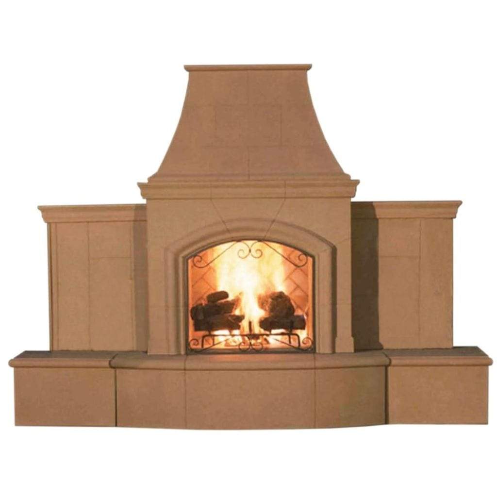 American Fyre Designs 113" Grand Phoenix Vented Gas Fireplace with Extended Bullnose Hearth