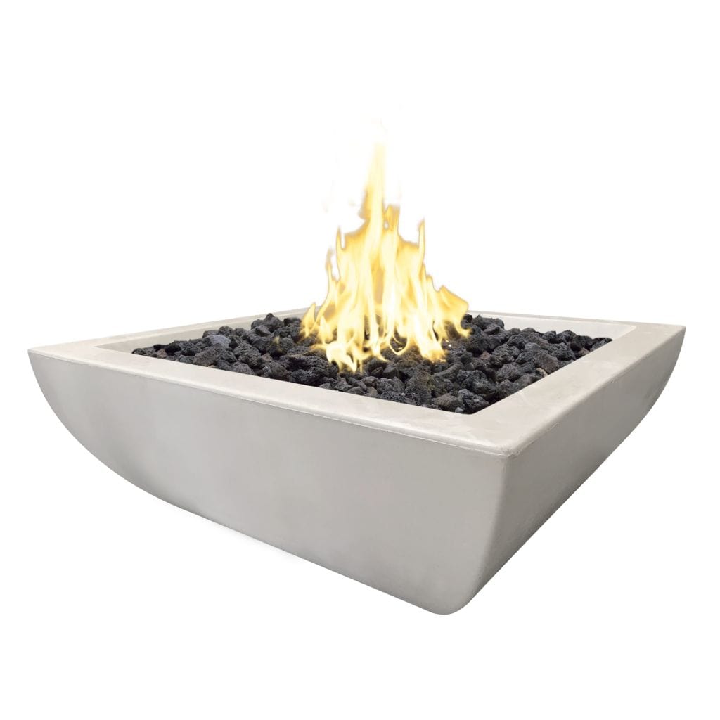 American Fyre Designs 30" Bordeaux Petite Square Gas Fire Bowl