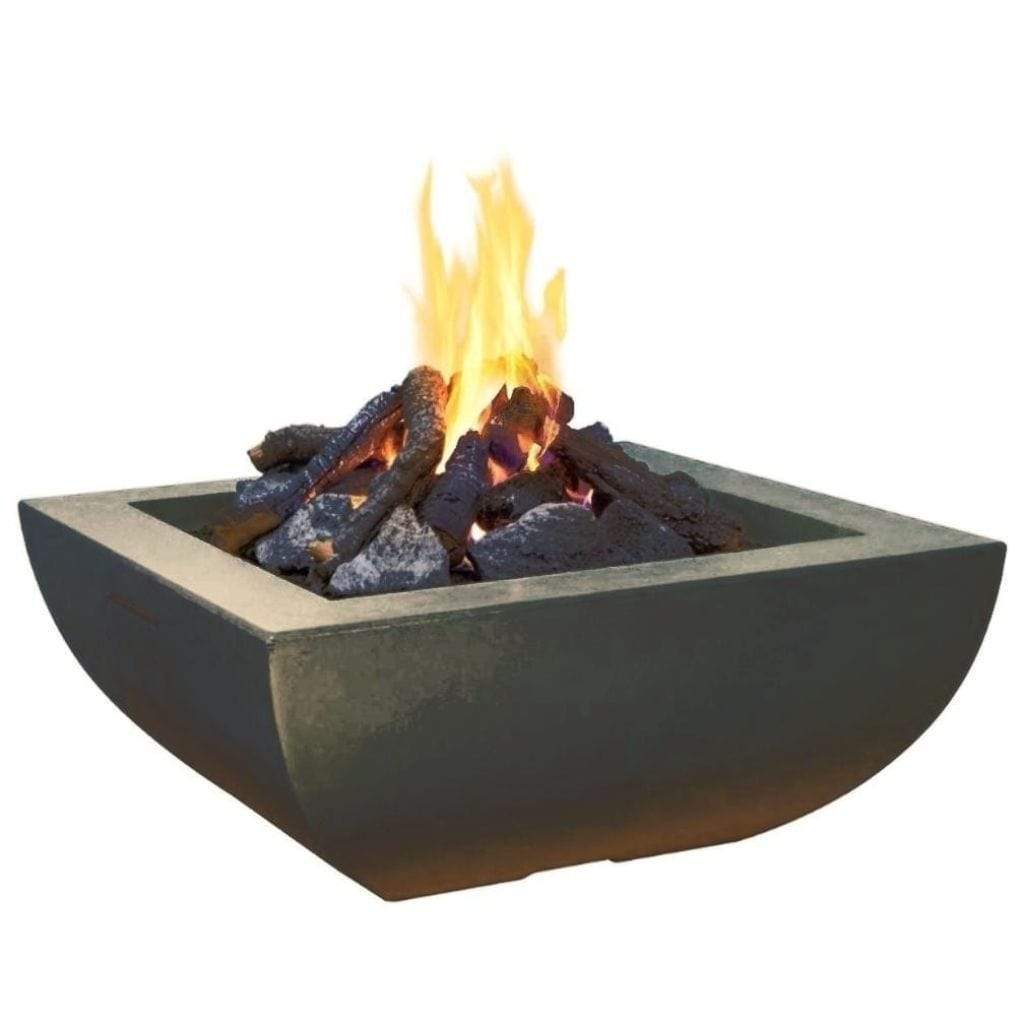 American Fyre Designs 36" Bordeaux Square Gas Fire Bowl
