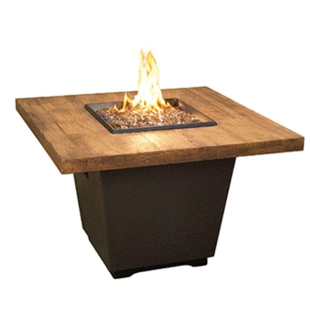 American Fyre Designs 36" Reclaimed Wood Cosmopolitan Square Gas Firetable