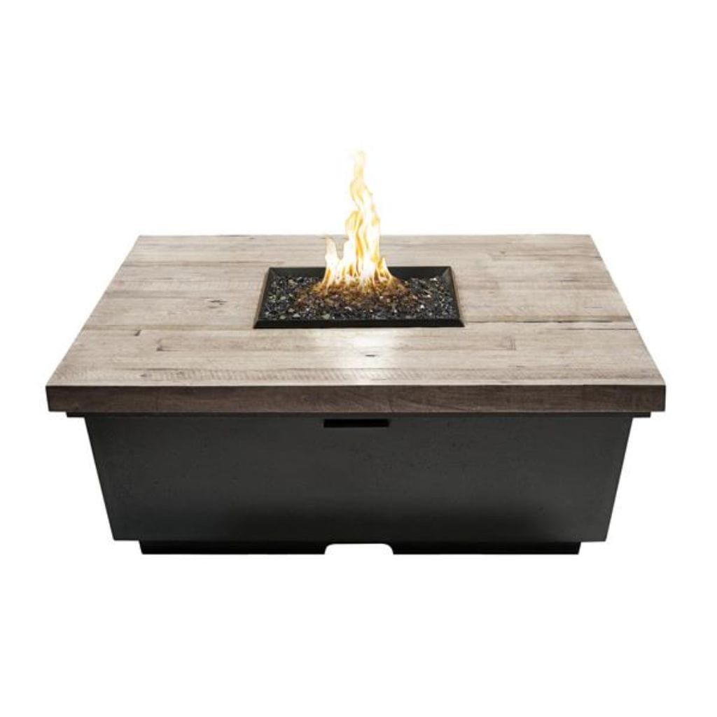 American Fyre Designs 44" Reclaimed Wood Contempo Square Gas Firetable