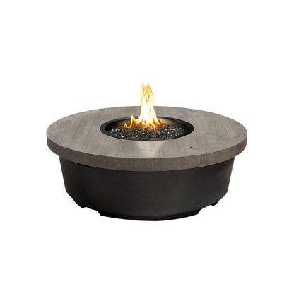 American Fyre Designs 47" Reclaimed Wood Contempo Round Gas Firetable