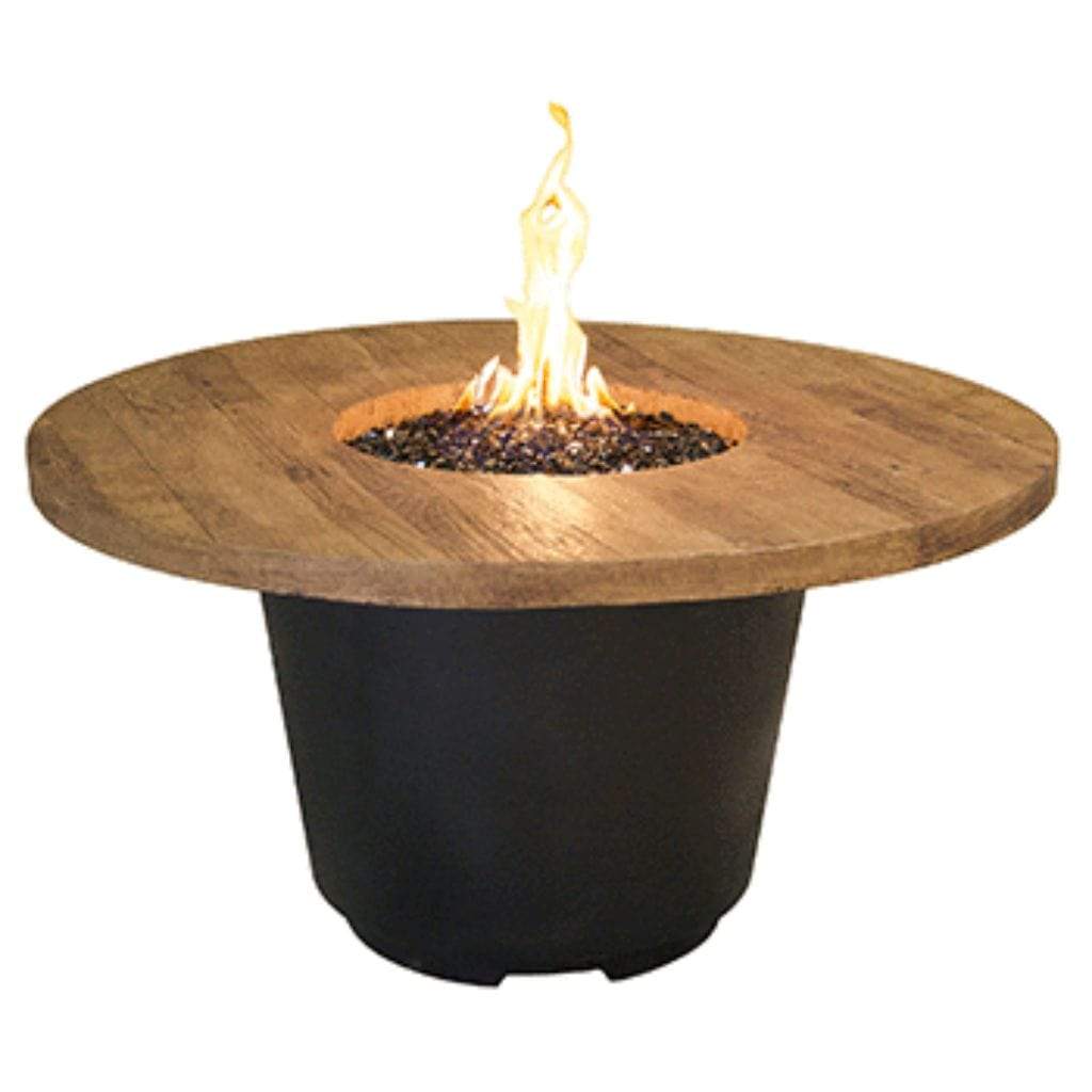 American Fyre Designs 48" Reclaimed Wood Cosmopolitan Round Gas Firetable