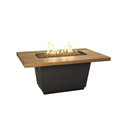 American Fyre Designs 54" Reclaimed Wood Cosmopolitan Rectangle Gas Firetable