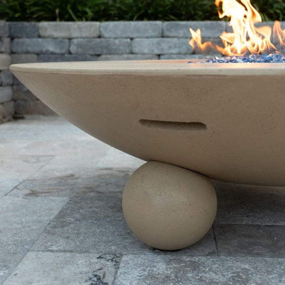 American Fyre Designs 54" Versailles Round Gas Firetable Ball Feet