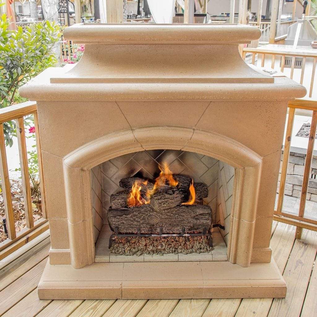 American Fyre Designs 65" Mariposa Vent Free Gas Fireplace with 16” Roundover Hearth