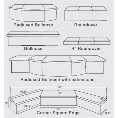 American Fyre Designs 65" Mariposa Vent Free Gas Fireplace with 160” Extended Bullnose Hearth