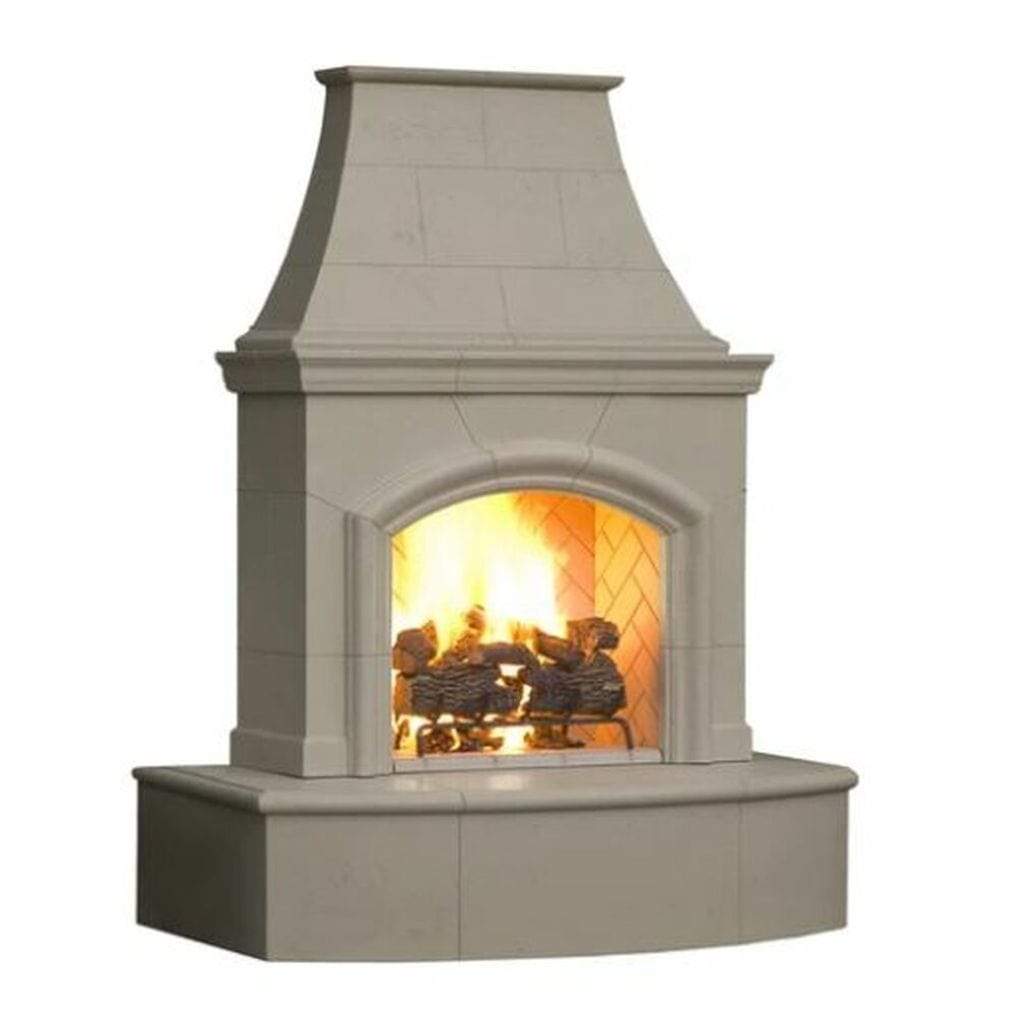American Fyre Designs 65" Phoenix Vent Free Gas Fireplace with 137” Extended Bullnose Hearth