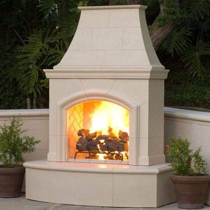 American Fyre Designs 65" Phoenix Vent Free Gas Fireplace with 16” Radiused Bullnose Hearth