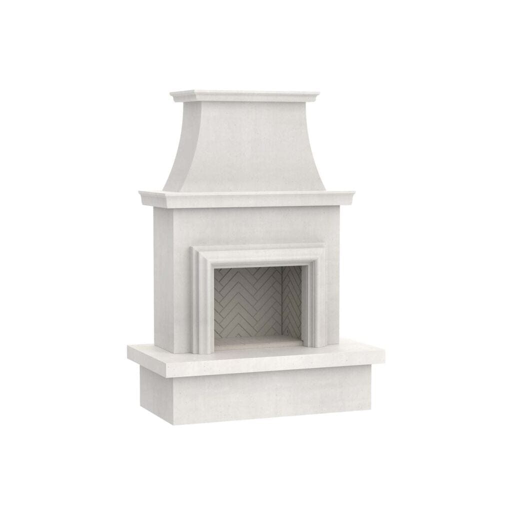 American Fyre Designs 67" Contractor's Model with Moulding Vented Recessed Hearth and Body Gas Fireplace