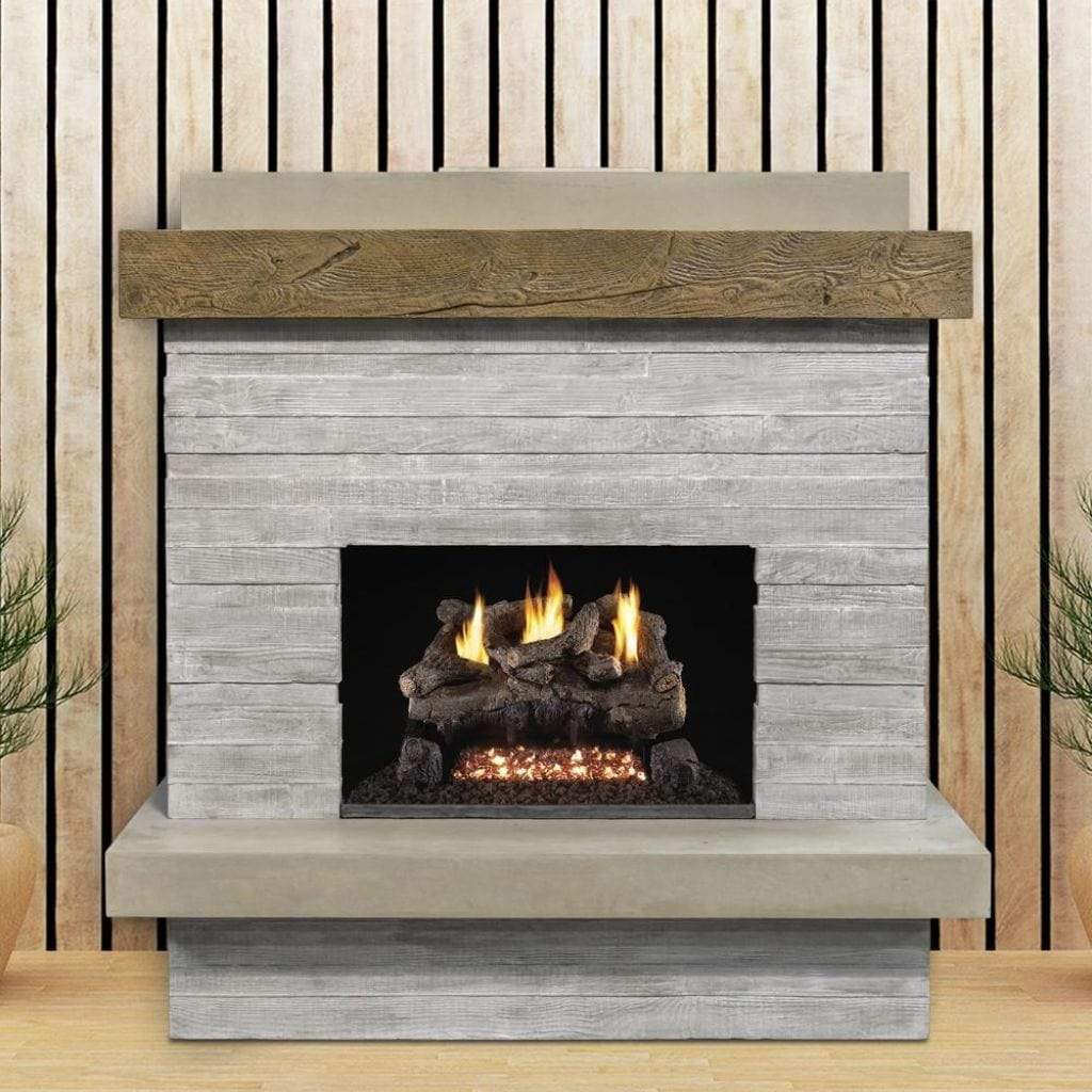 American Fyre Designs 68" Brooklyn Vent Free Gas Fireplace with Board Formed Texture