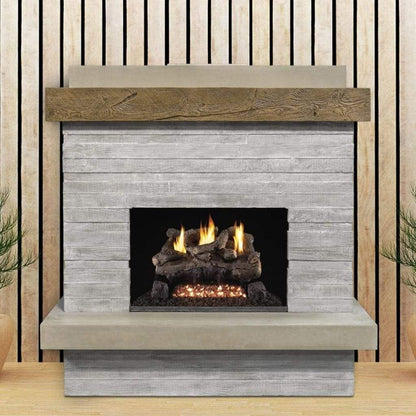 American Fyre Designs 68" Brooklyn Vent Free Gas Fireplace with Board Formed Texture