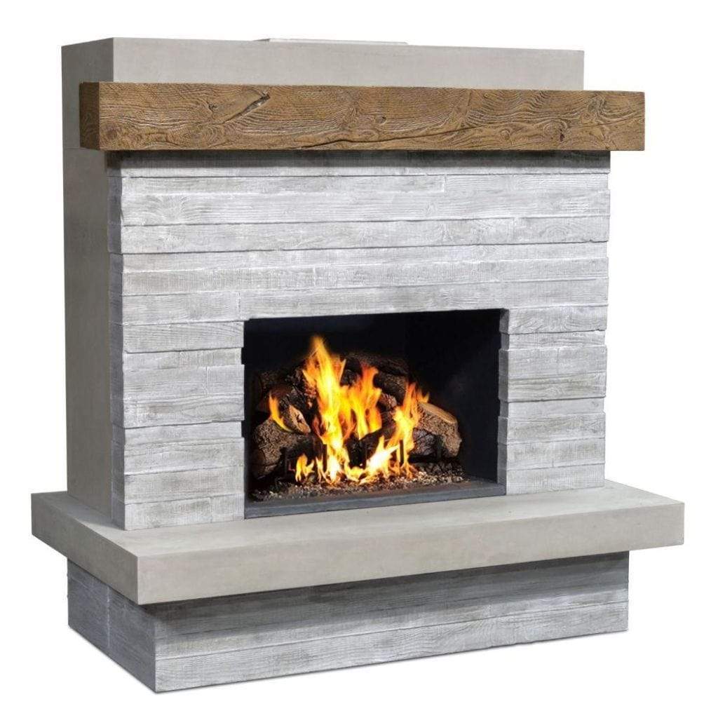 American Fyre Designs 68" Brooklyn Vent Free Gas Fireplace with Board Formed Texture