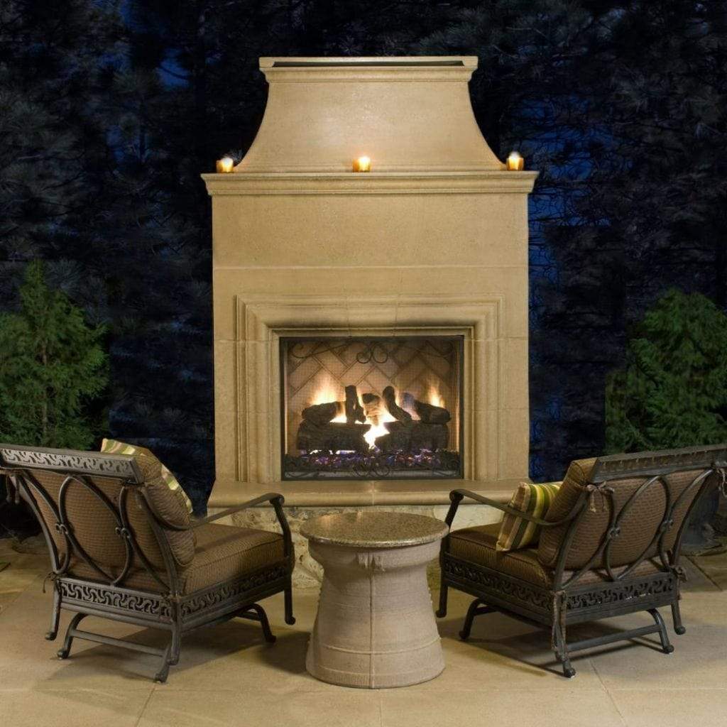 Outdoor Gas Fireplace American Fyre Designs 76" Cordova Vent Free Recessed Hearth Gas Fireplace