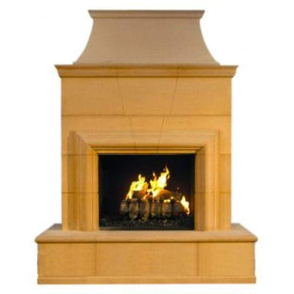 Outdoor Gas Fireplace American Fyre Designs 76" Cordova Vented Recessed Hearth and Body Gas Fireplace
