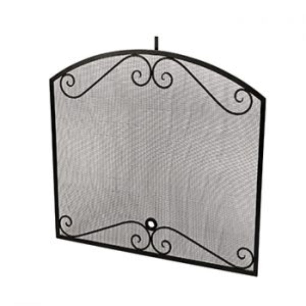 American Fyre Designs Arched Black Scroll Screen Fireplace Covers