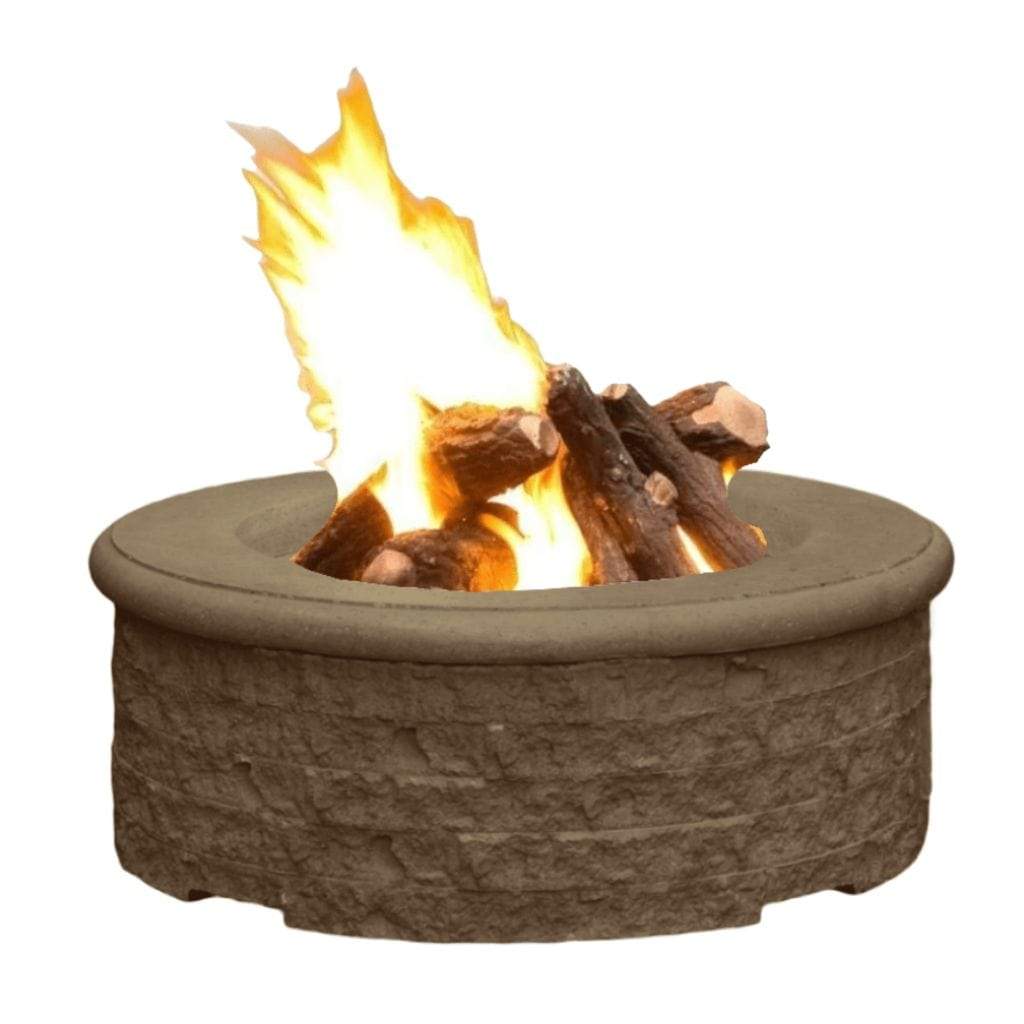 American Fyre Designs Chiseled 39" Round Gas Fire Pit
