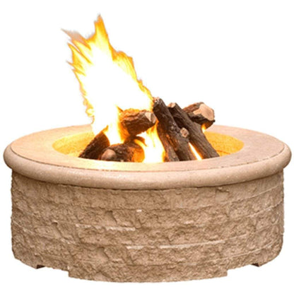 American Fyre Designs Chiseled 39" Round Gas Fire Pit