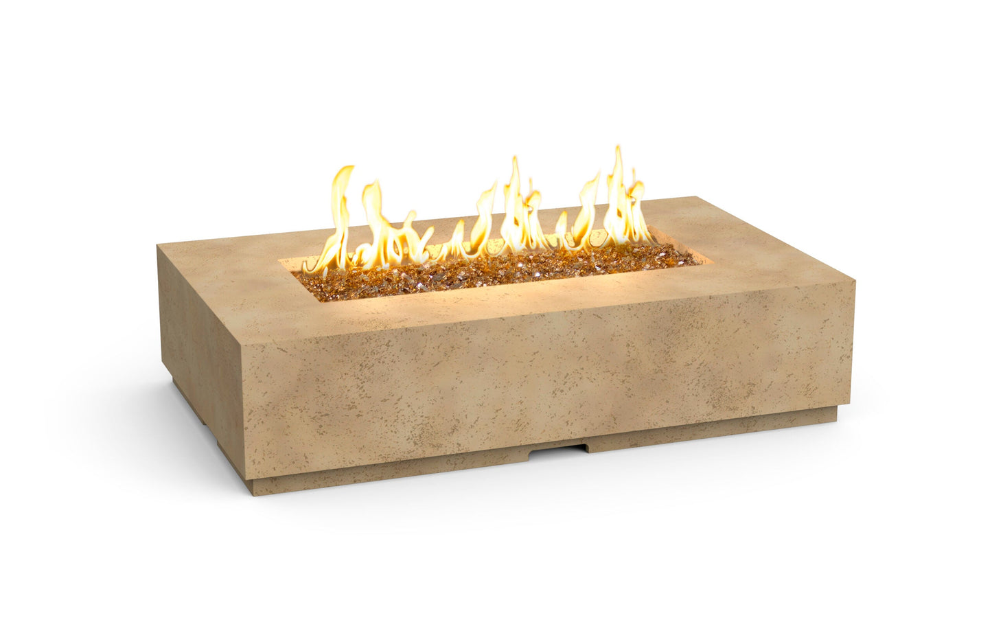American Fyre Designs Legend 60" Travertine Natural Gas Firetable with Manual Flame Sensing Control