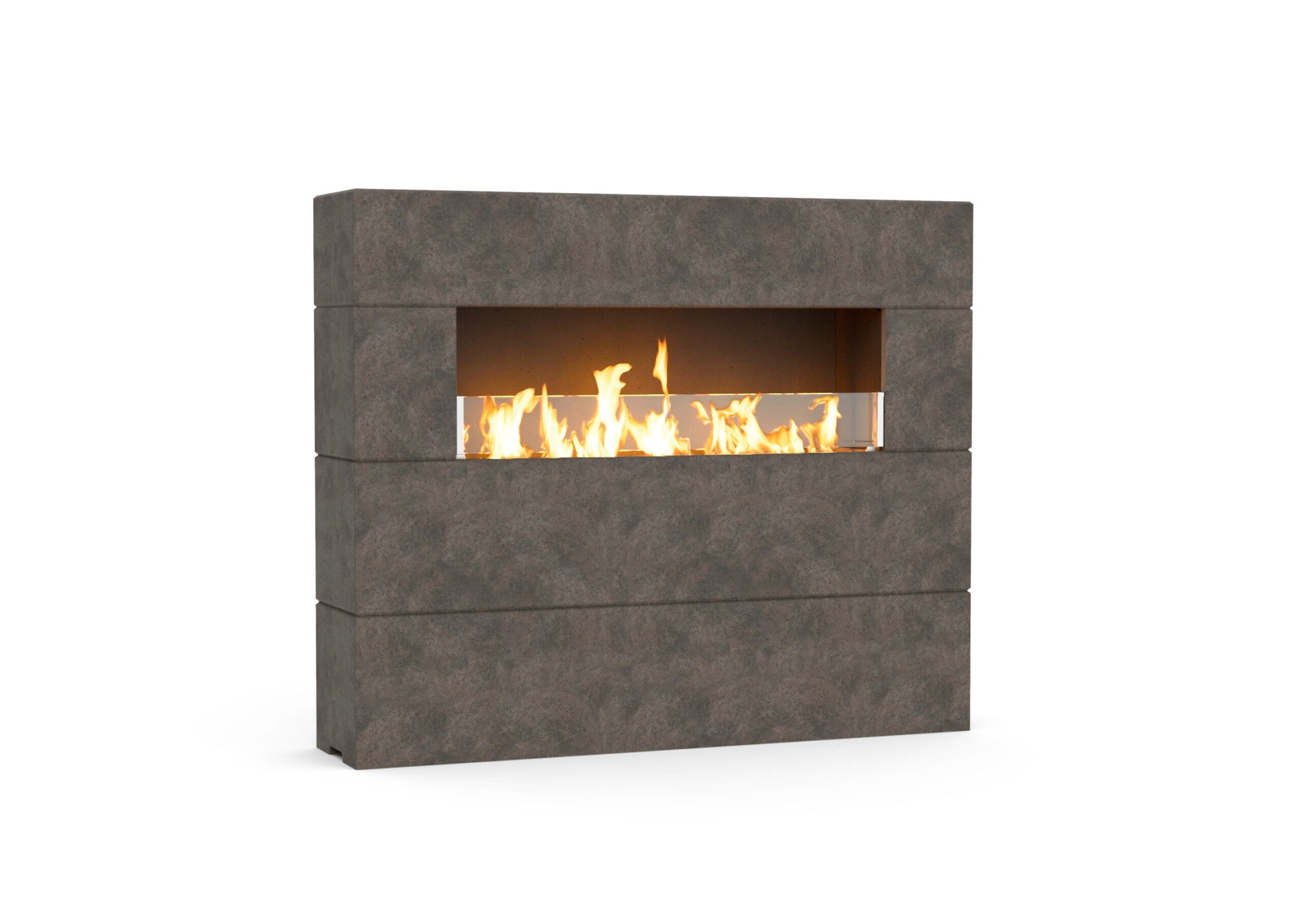 American Fyre Designs Milan Tall 60" Dark Basalt Propane Gas Fireplace with FyreStarter Bluetooth Control