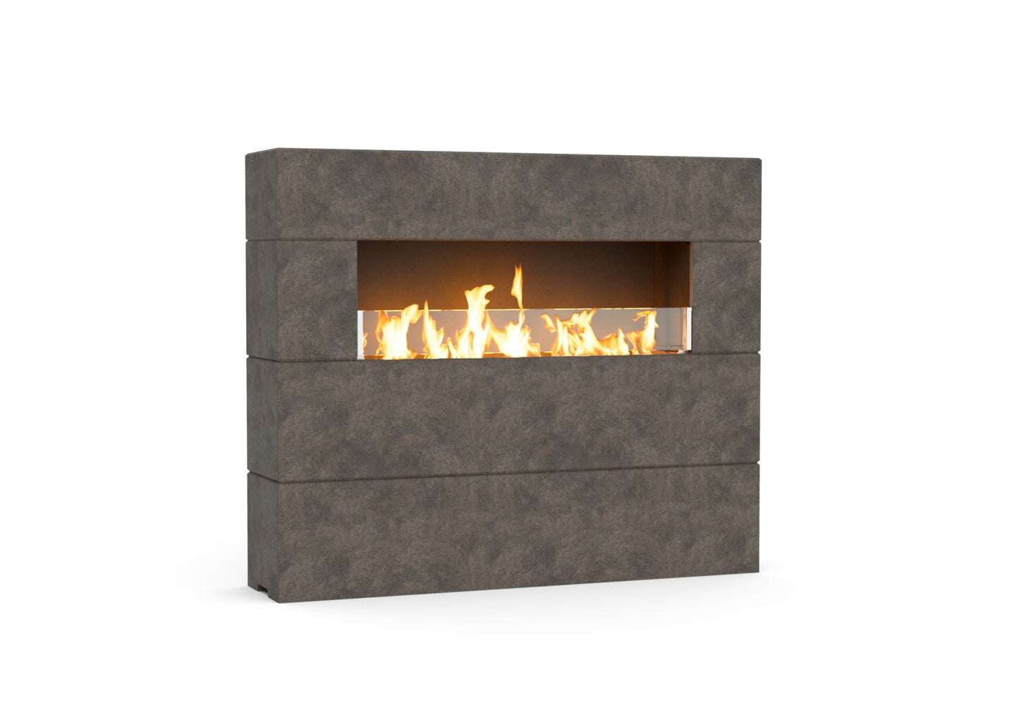 American Fyre Designs Milan Tall 60" Dark Basalt Propane Gas Fireplace with Manual Flame Sensing Control