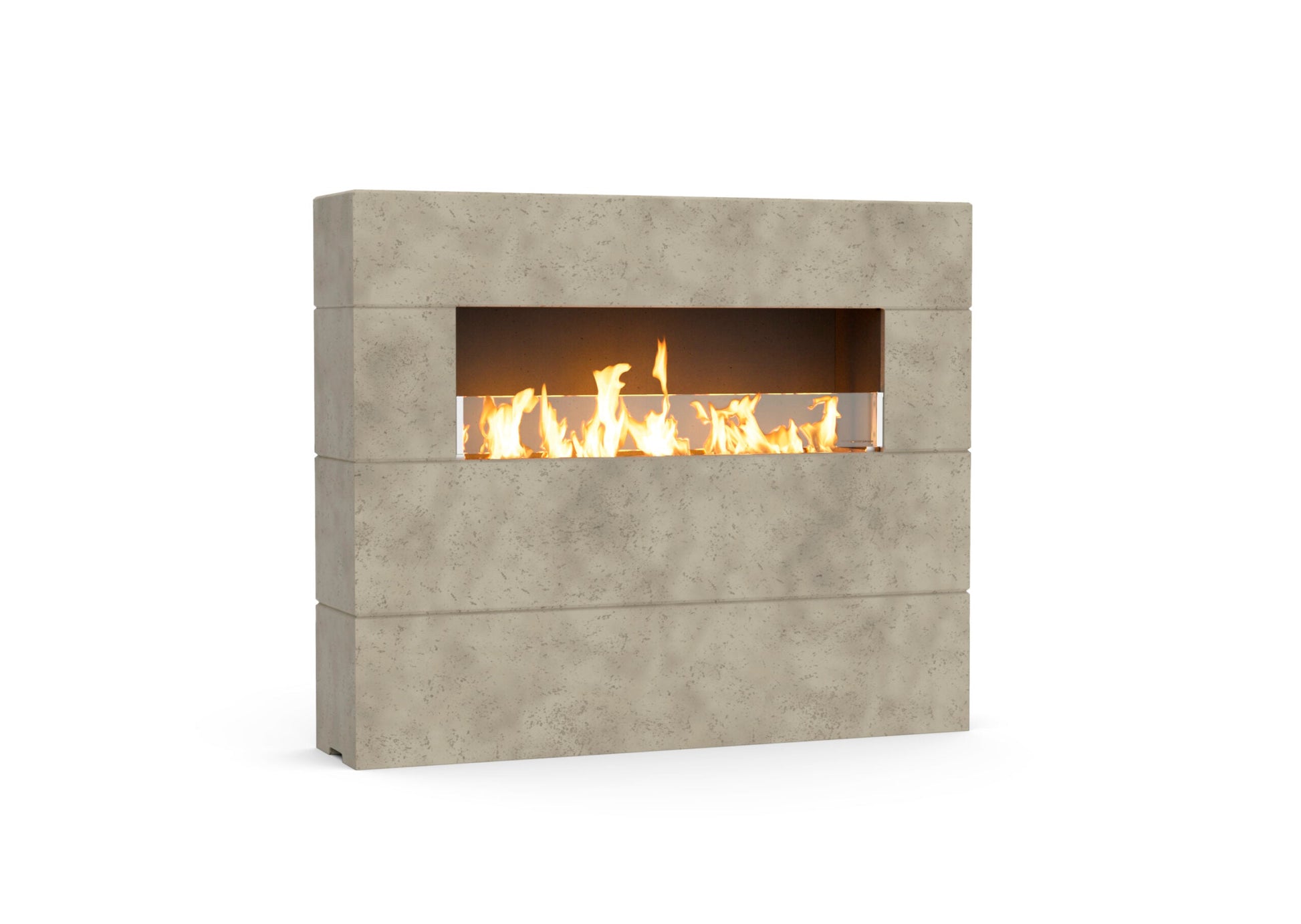 American Fyre Designs Milan Tall 60" Light Basalt Natural Gas Fireplace with Manual Flame Sensing Control