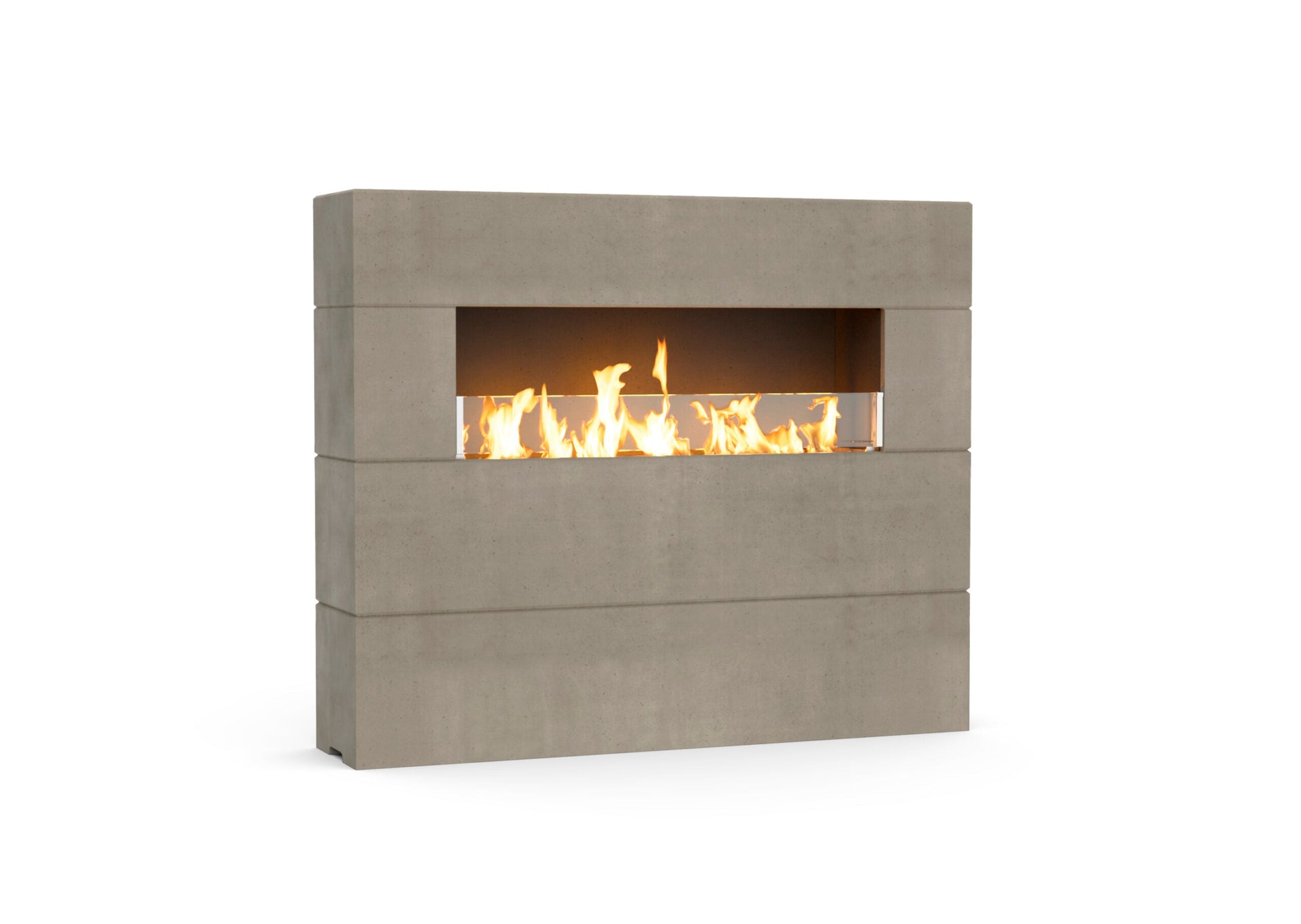 American Fyre Designs Milan Tall 60" Smoke Natural Gas Fireplace with FyreStarter Bluetooth Control