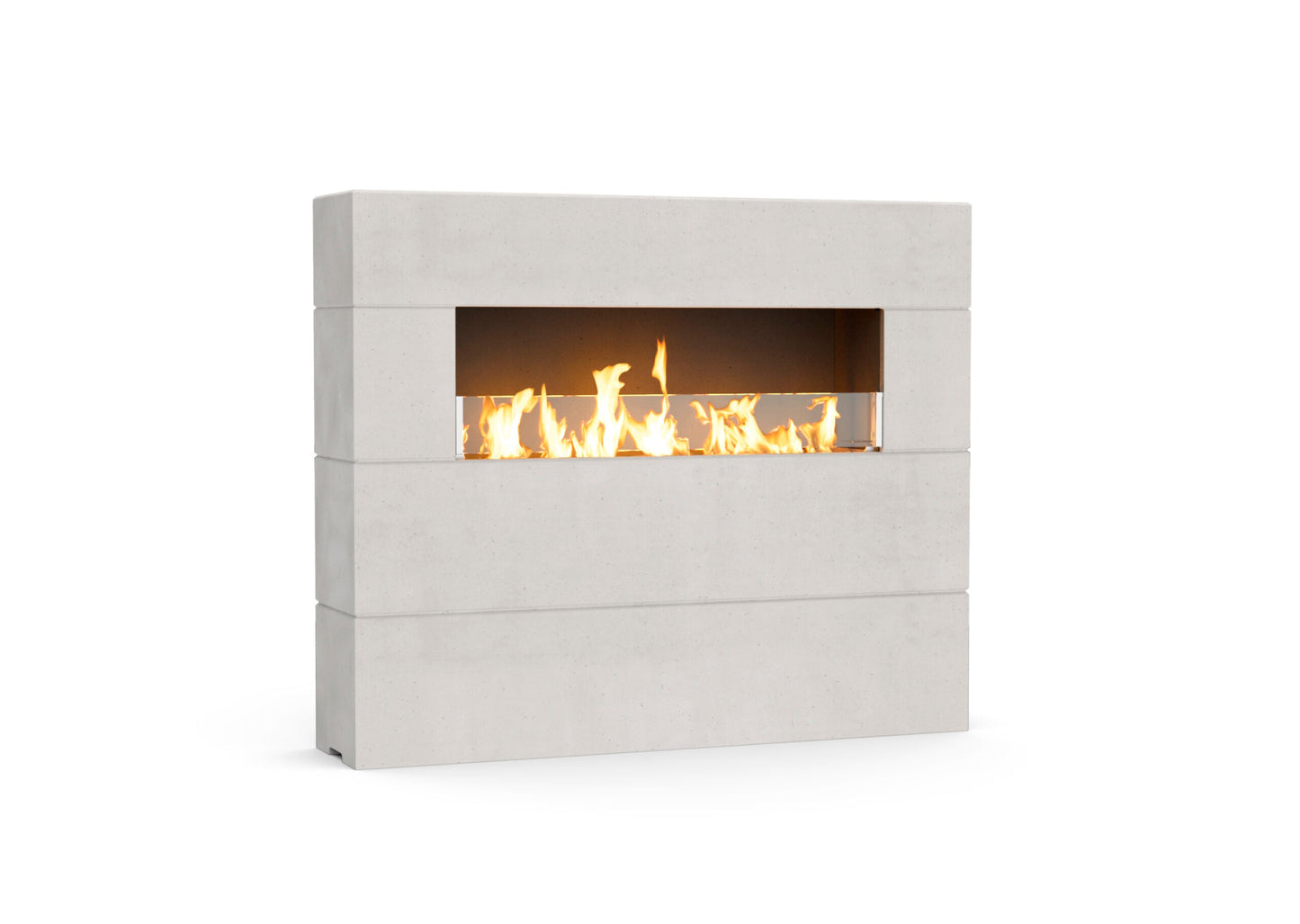 American Fyre Designs Milan Tall 60" White Aspen Natural Gas Fireplace with FyreStarter Bluetooth Control