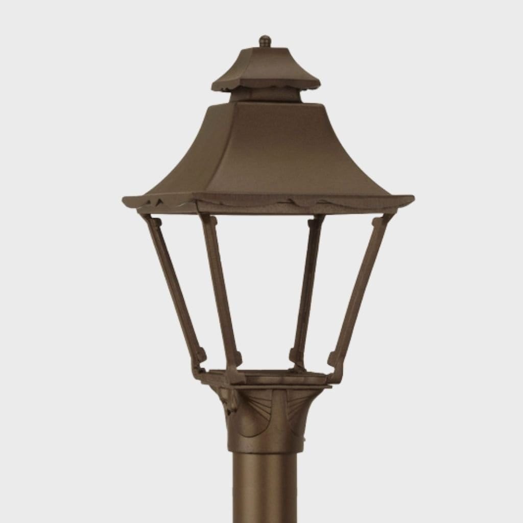 American Gas Lamp Works 10" 1900H Essex Aluminum Post Mount Residential Electric Light Head
