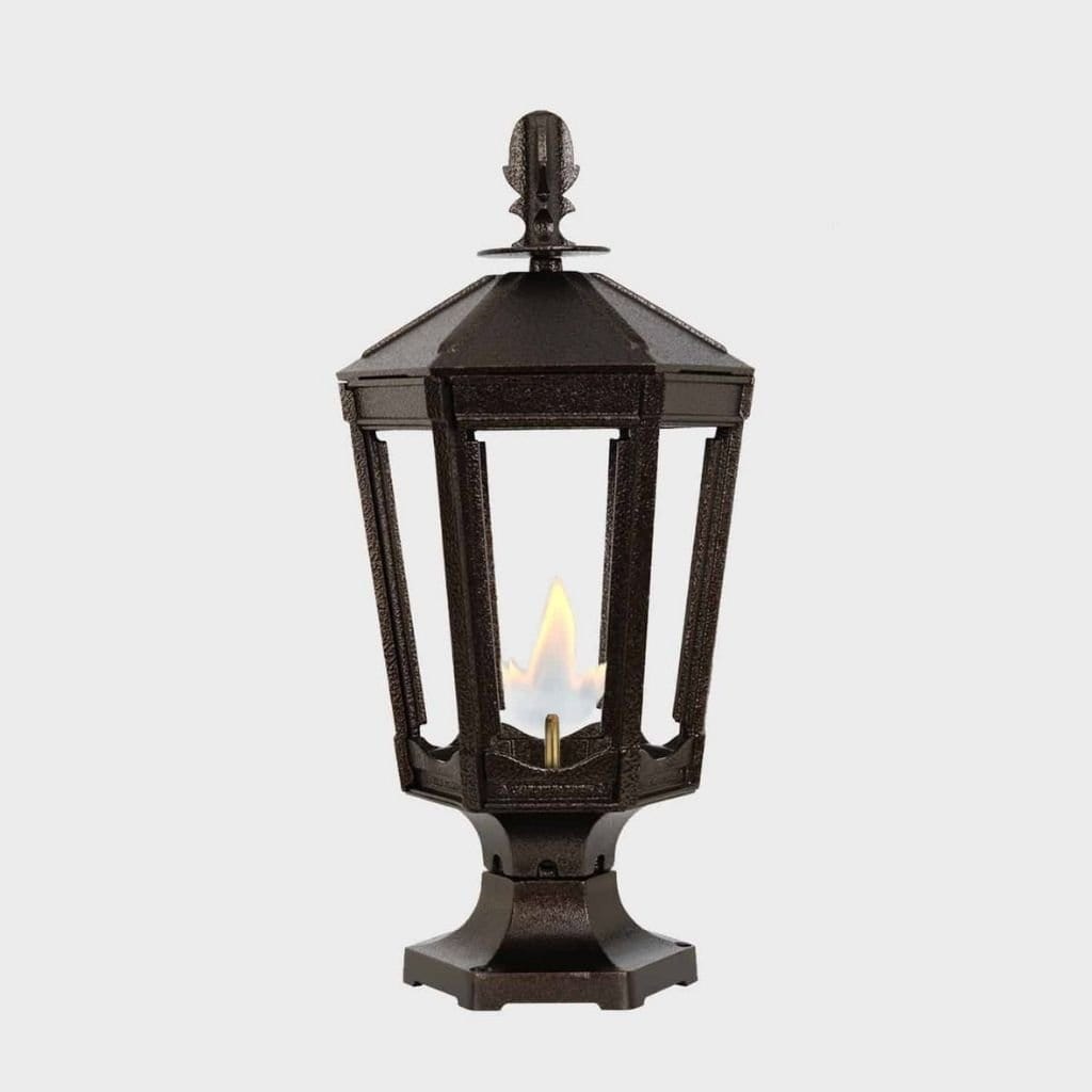 American Gas Lamp Works 11" 1000R Vienna Aluminum Pier Mount Residential Electric Light Head