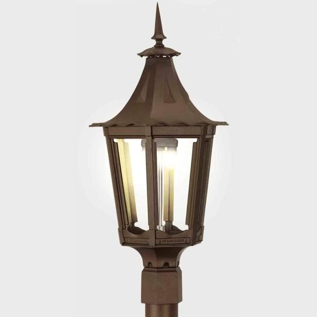 American Gas Lamp Works 13" 1400H Cavalier Aluminum Post Mount Residential Electric Light Head