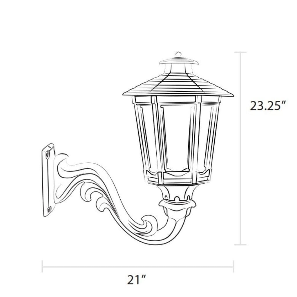 American Gas Lamp Works 13" 1600W Cosmopolitan Aluminum Wall Mount Residential Electric Light Head