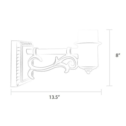 American Gas Lamp Works 13" WM8 Sewickley Wall Bracket