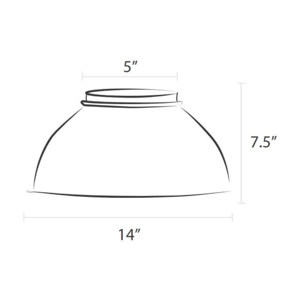American Gas Lamp Works 14" D3M Milk Glass Dome for Boulevard Lamp